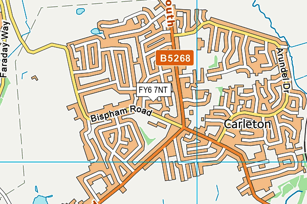 FY6 7NT map - OS VectorMap District (Ordnance Survey)