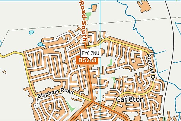 FY6 7NU map - OS VectorMap District (Ordnance Survey)
