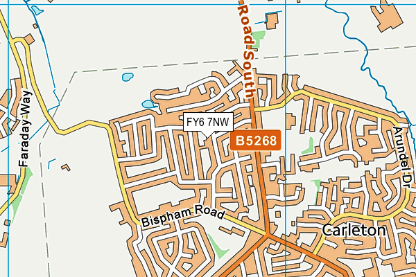 FY6 7NW map - OS VectorMap District (Ordnance Survey)