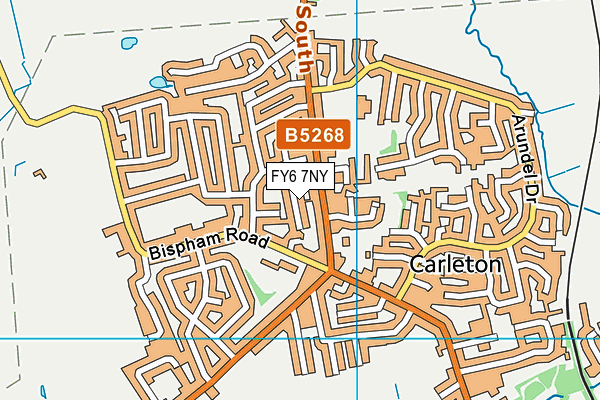 FY6 7NY map - OS VectorMap District (Ordnance Survey)