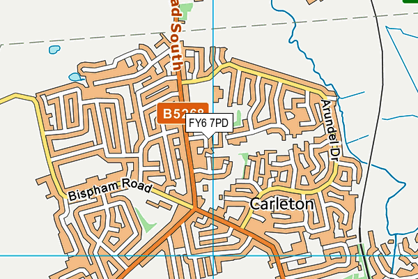 FY6 7PD map - OS VectorMap District (Ordnance Survey)