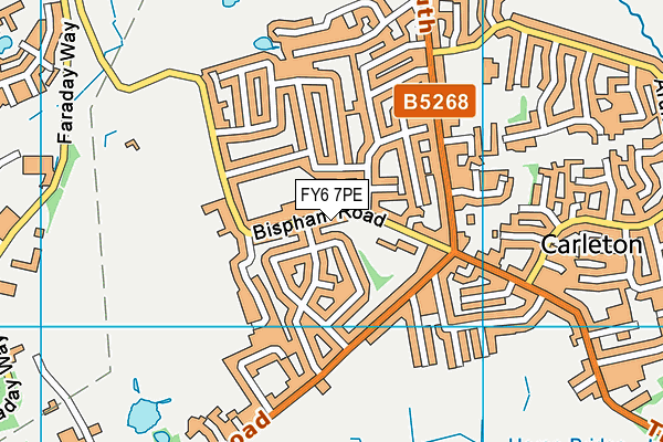 FY6 7PE map - OS VectorMap District (Ordnance Survey)