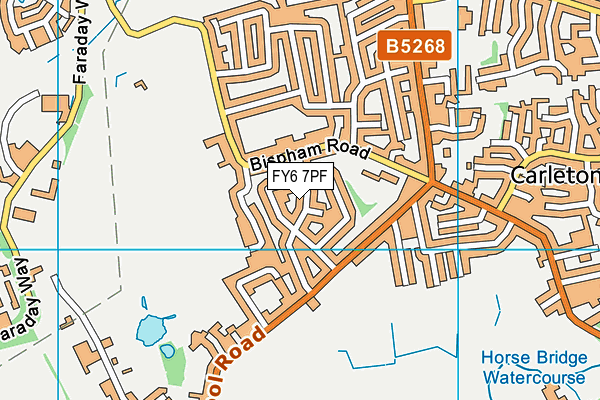 FY6 7PF map - OS VectorMap District (Ordnance Survey)