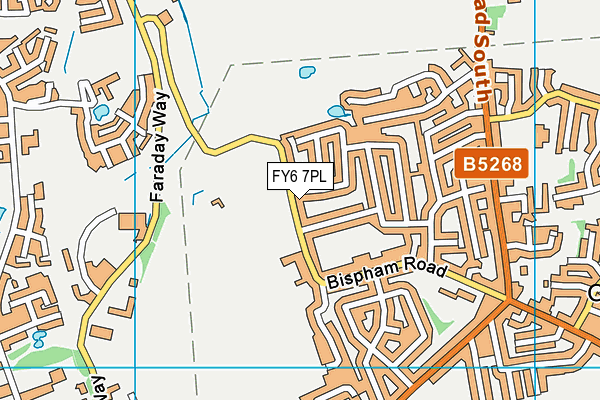 FY6 7PL map - OS VectorMap District (Ordnance Survey)