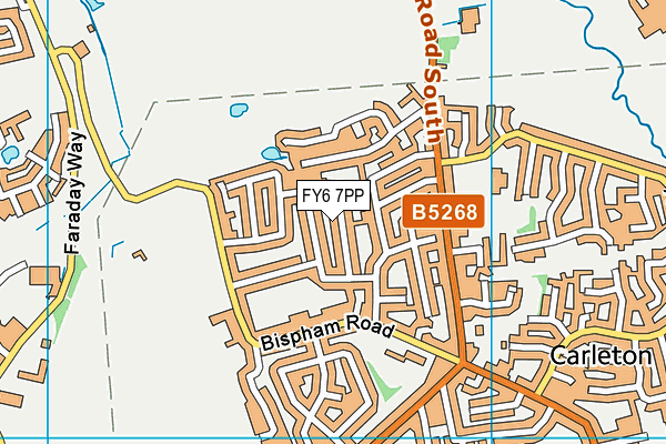 FY6 7PP map - OS VectorMap District (Ordnance Survey)
