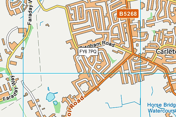 FY6 7PQ map - OS VectorMap District (Ordnance Survey)