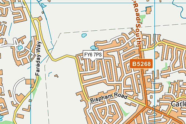 FY6 7PS map - OS VectorMap District (Ordnance Survey)