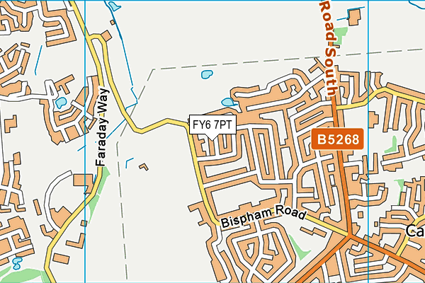 FY6 7PT map - OS VectorMap District (Ordnance Survey)