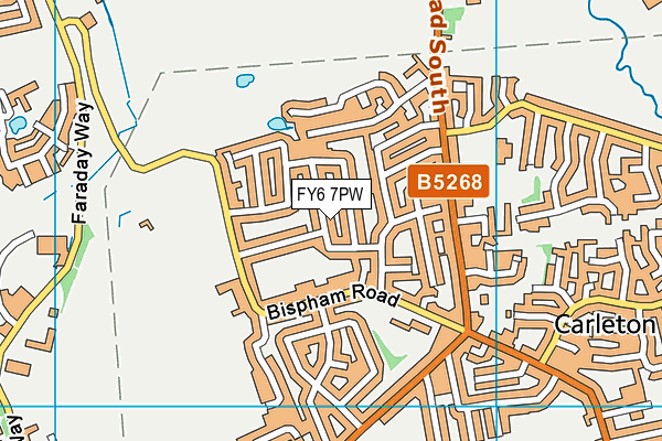 FY6 7PW map - OS VectorMap District (Ordnance Survey)