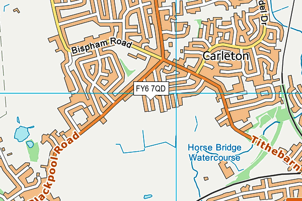 FY6 7QD map - OS VectorMap District (Ordnance Survey)