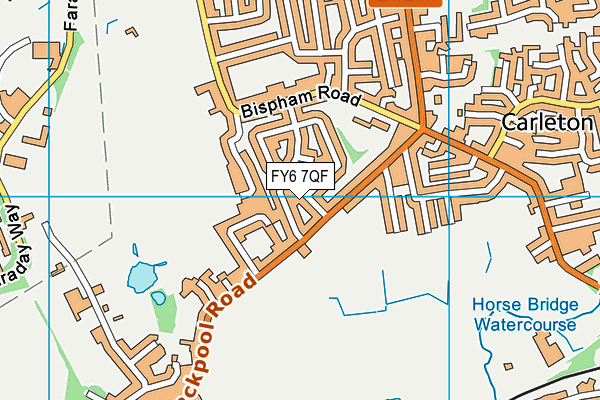FY6 7QF map - OS VectorMap District (Ordnance Survey)