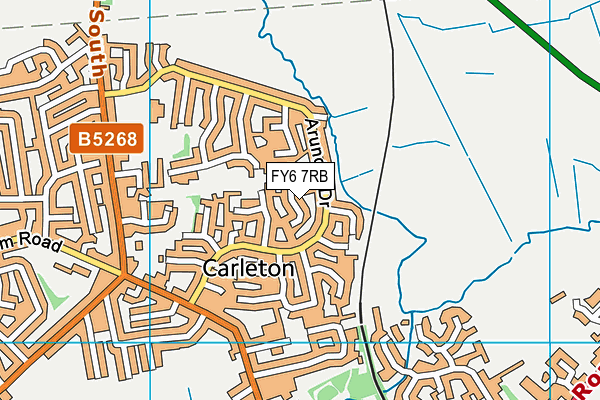 FY6 7RB map - OS VectorMap District (Ordnance Survey)