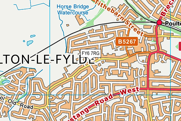 FY6 7RG map - OS VectorMap District (Ordnance Survey)