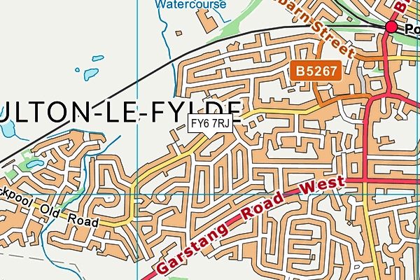FY6 7RJ map - OS VectorMap District (Ordnance Survey)