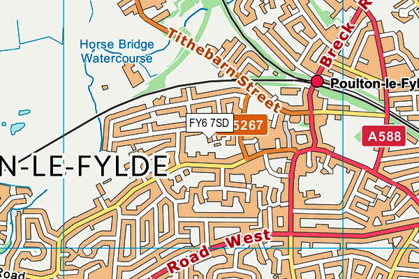FY6 7SD map - OS VectorMap District (Ordnance Survey)