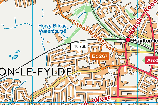 FY6 7SE map - OS VectorMap District (Ordnance Survey)