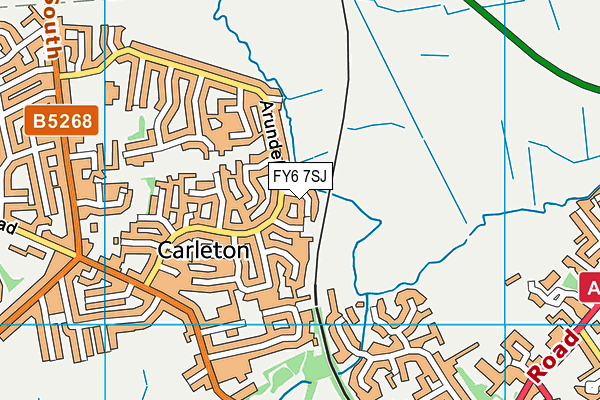 FY6 7SJ map - OS VectorMap District (Ordnance Survey)