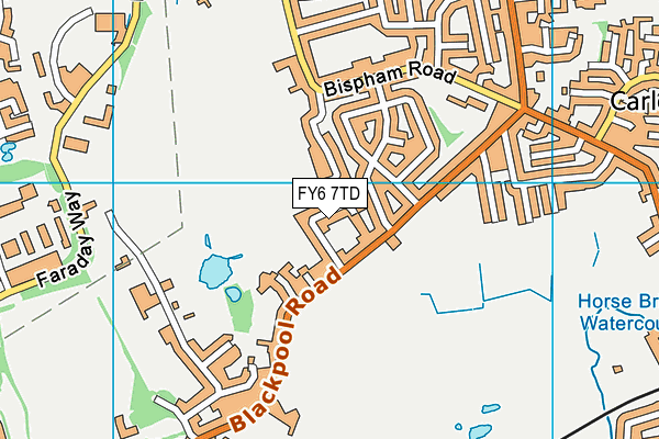 FY6 7TD map - OS VectorMap District (Ordnance Survey)