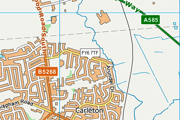 FY6 7TF map - OS VectorMap District (Ordnance Survey)