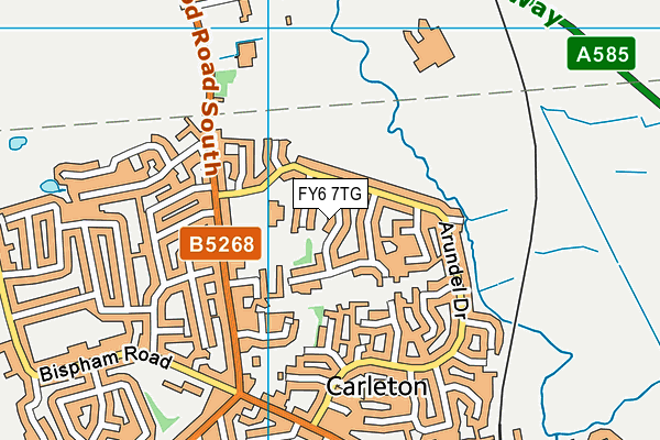 FY6 7TG map - OS VectorMap District (Ordnance Survey)