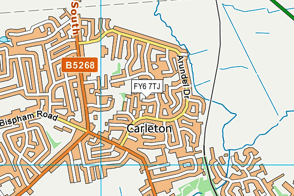 FY6 7TJ map - OS VectorMap District (Ordnance Survey)