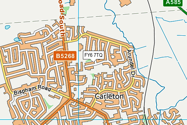FY6 7TQ map - OS VectorMap District (Ordnance Survey)
