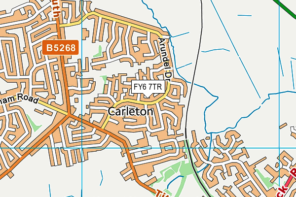FY6 7TR map - OS VectorMap District (Ordnance Survey)