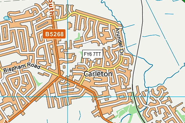 FY6 7TT map - OS VectorMap District (Ordnance Survey)