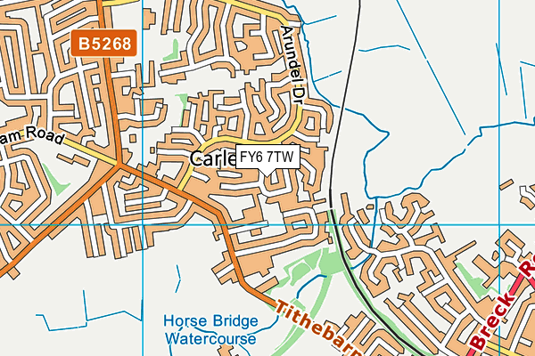 FY6 7TW map - OS VectorMap District (Ordnance Survey)