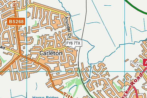 FY6 7TX map - OS VectorMap District (Ordnance Survey)