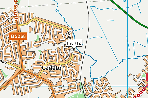 FY6 7TZ map - OS VectorMap District (Ordnance Survey)