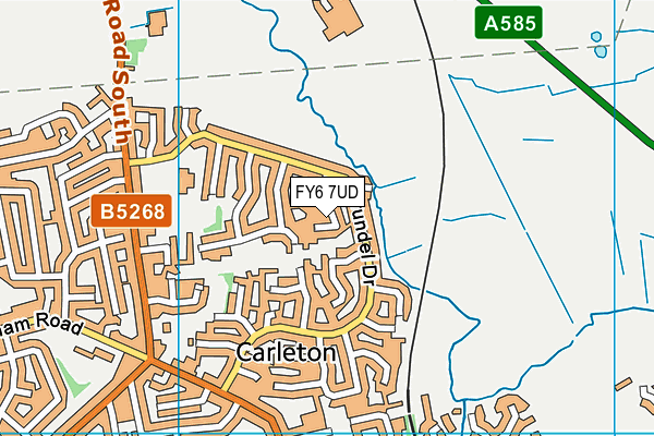 FY6 7UD map - OS VectorMap District (Ordnance Survey)
