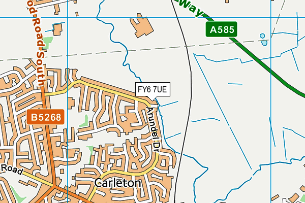 FY6 7UE map - OS VectorMap District (Ordnance Survey)
