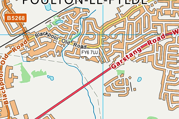FY6 7UJ map - OS VectorMap District (Ordnance Survey)