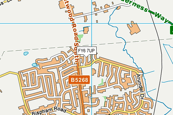 FY6 7UP map - OS VectorMap District (Ordnance Survey)