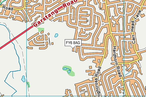 FY6 8AG map - OS VectorMap District (Ordnance Survey)