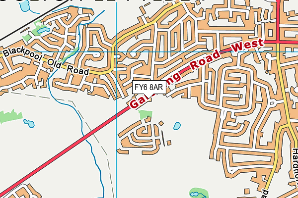 FY6 8AR map - OS VectorMap District (Ordnance Survey)