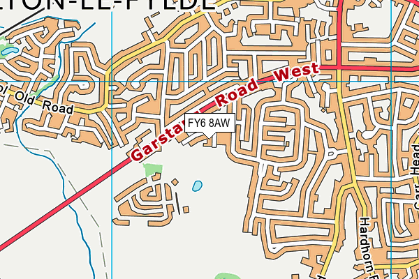 FY6 8AW map - OS VectorMap District (Ordnance Survey)