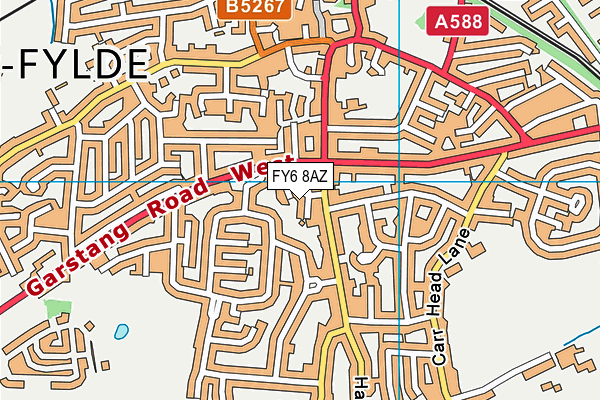 FY6 8AZ map - OS VectorMap District (Ordnance Survey)