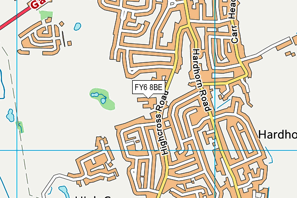 FY6 8BE map - OS VectorMap District (Ordnance Survey)