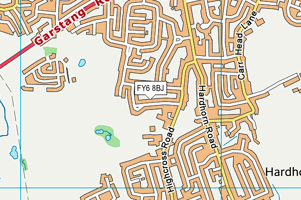 FY6 8BJ map - OS VectorMap District (Ordnance Survey)