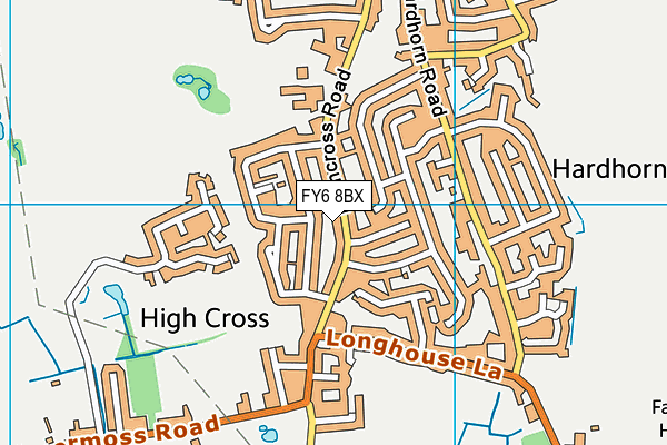 FY6 8BX map - OS VectorMap District (Ordnance Survey)