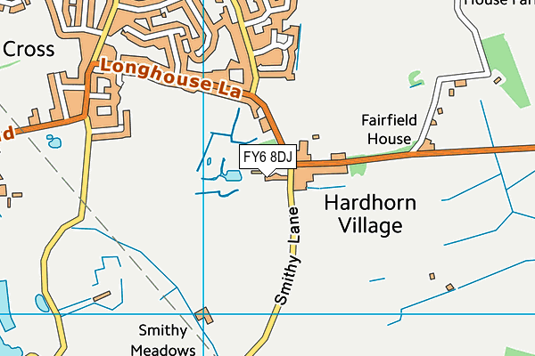 FY6 8DJ map - OS VectorMap District (Ordnance Survey)