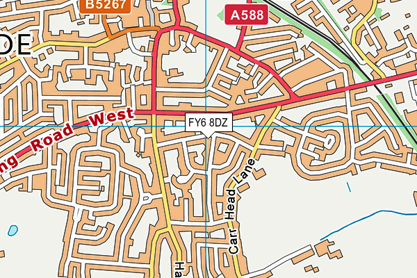 FY6 8DZ map - OS VectorMap District (Ordnance Survey)