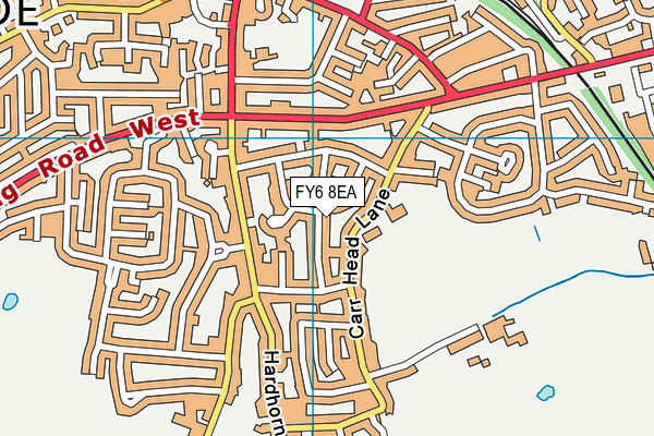 FY6 8EA map - OS VectorMap District (Ordnance Survey)
