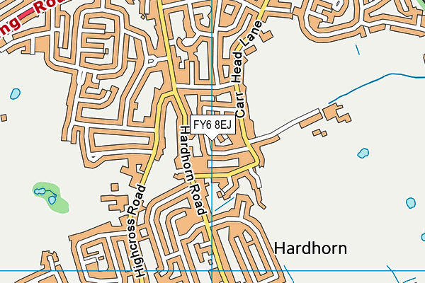 FY6 8EJ map - OS VectorMap District (Ordnance Survey)