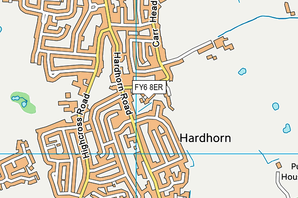 FY6 8ER map - OS VectorMap District (Ordnance Survey)