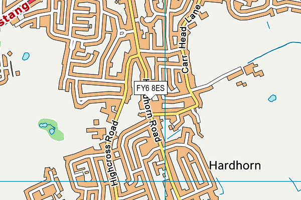 FY6 8ES map - OS VectorMap District (Ordnance Survey)