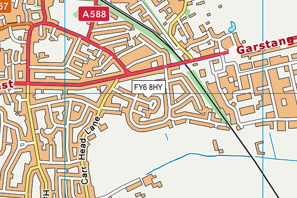 FY6 8HY map - OS VectorMap District (Ordnance Survey)