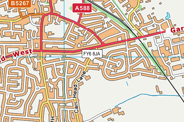 FY6 8JA map - OS VectorMap District (Ordnance Survey)